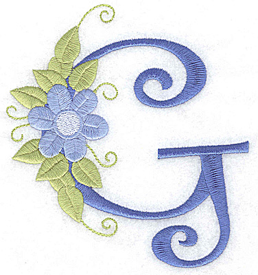 Embroidery Design: G large 4.62w X 5.04h
