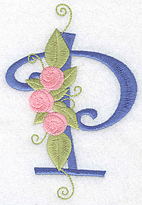 Embroidery Design: P large 3.51w X 5.19h