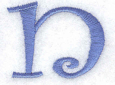 Embroidery Design: n lower case 1.73w X 1.34h