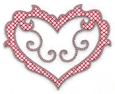 Embroidery Design: Heart 121 small 3.65w X 2.95h