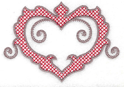 Embroidery Design: Heart 123 small 3.84w X 2.71h