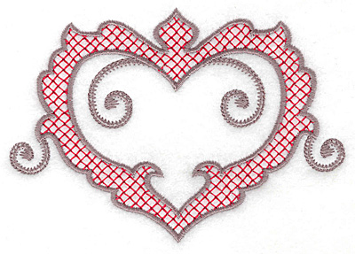Embroidery Design: Heart 124 large 4.98w X 3.52h
