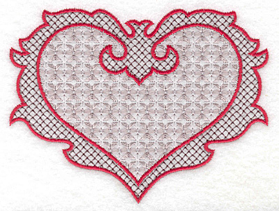 Embroidery Design: Heart 125 with motif 4.99 X 3.76