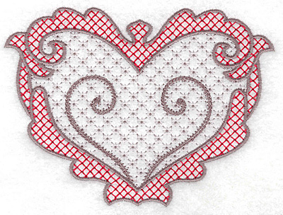 Embroidery Design: Heart 126 with motif 5.00w X 3.70h