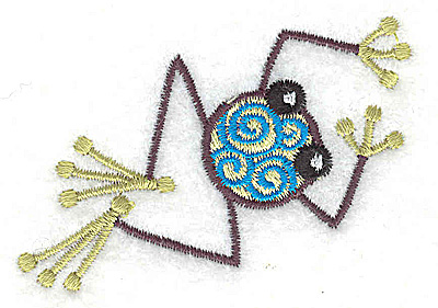 Embroidery Design: Frog H mini 2.57w X 2.91h