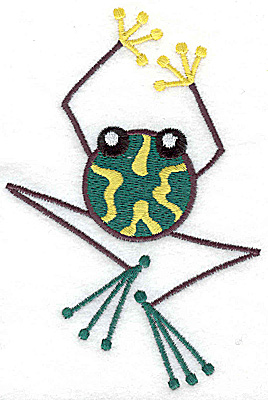 Embroidery Design: Frog I large 3.29w X 4.94h