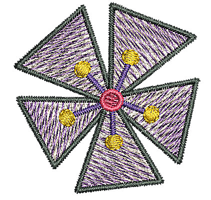 Embroidery Design: Flower 2 1.78w X 1.83h