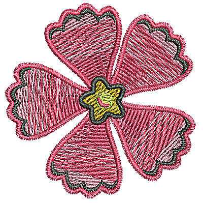 Embroidery Design: Flower 4 1.90w X 1.94h