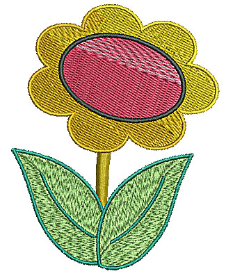 Embroidery Design: Flower 5 3.07w X 3.94h