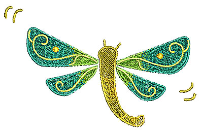 Embroidery Design: Dragonly  4.72w X 2.98h