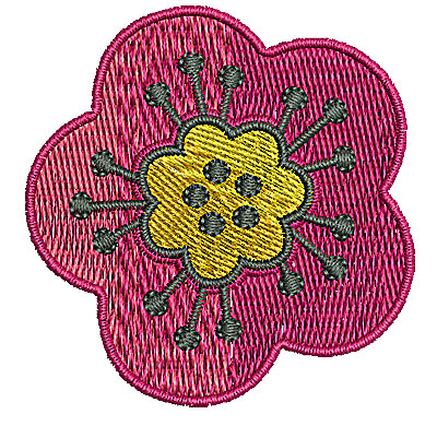 Embroidery Design: Flower 8 2.04w X 2.09h
