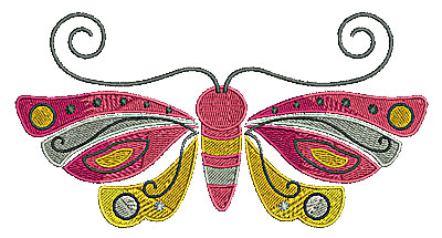 Embroidery Design: Butterfly large 6.50w X 3.39h