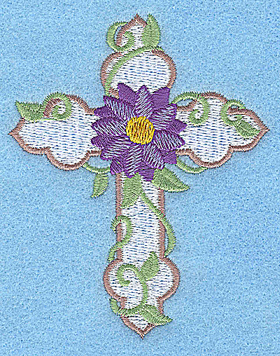 Embroidery Design: Cross with mumm small 3.02w X 3.76h