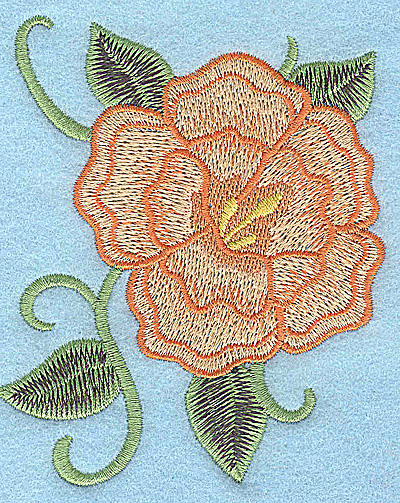 Embroidery Design: Peach flower 3.18w X 3.89h