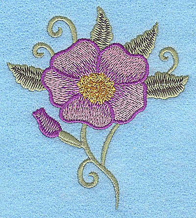 Embroidery Design: Pansy 3.43w X 3.83h