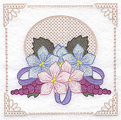 Embroidery Design: Floral design with grapes G large 4.97w X 4.96h