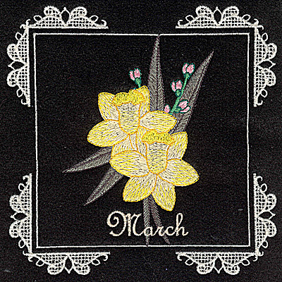 Embroidery Design: March 6.02w X 6.04h