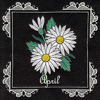 Embroidery Design: April 6.02w X 6.04h