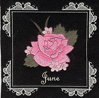 Embroidery Design: June 6.02w X 6.04h