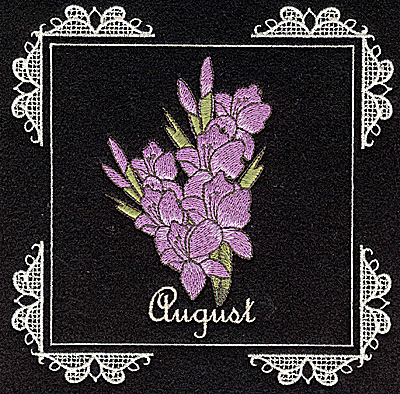 Embroidery Design: August  6.02w X 6.04h