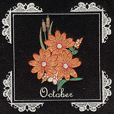 Embroidery Design: October 6.02w X 6.04h