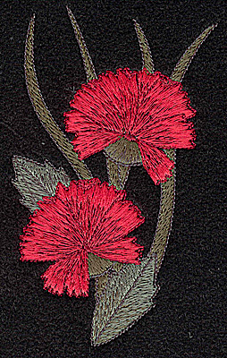 Embroidery Design: Carnation 2.63w X 4.35h
