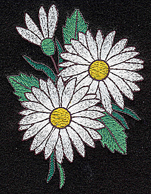 Embroidery Design: Daisy 3.24w X 4.34h