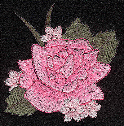 Embroidery Design: Rose 3.49w X 3.60h