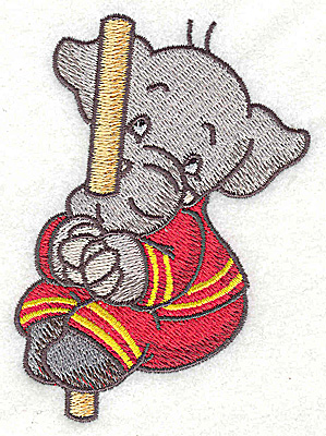 Embroidery Design: Elephant fireman on pole  2.70w X 3.87h