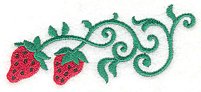 Embroidery Design: Strawberries 3.74w X 1.49h