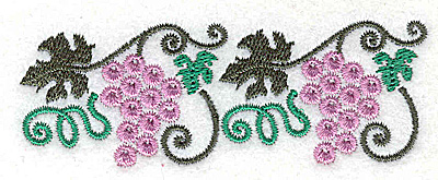 Embroidery Design: Grapes 3.48w X 1.25h
