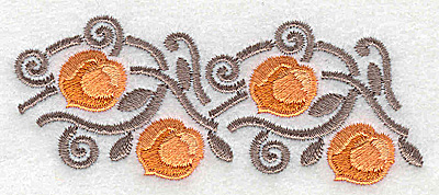 Embroidery Design: Apricots 3.60w X 1.45h