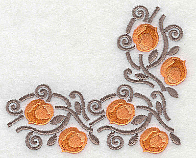 Embroidery Design: Apricot corner 3.76w X 3.10h