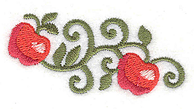 Embroidery Design: Apples 2.65w X 1.27h