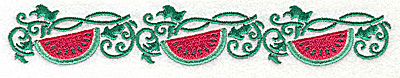 Embroidery Design: Watermelon border 6.96w X 1.13h