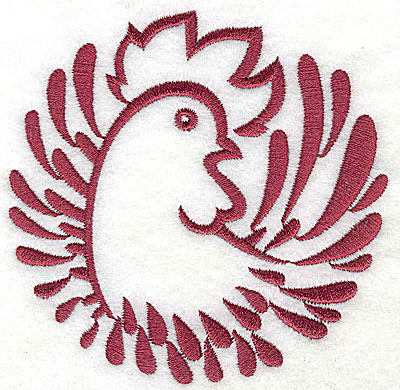 Embroidery Design: Rooster 6 large3.82w x 3.87h