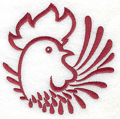 Embroidery Design: Rooster 10 large3.88w x 3.86h