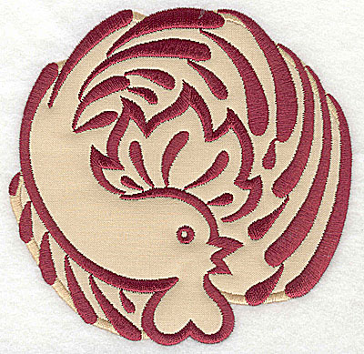 Embroidery Design: Rooster 2 applique4.97w x 5.01h