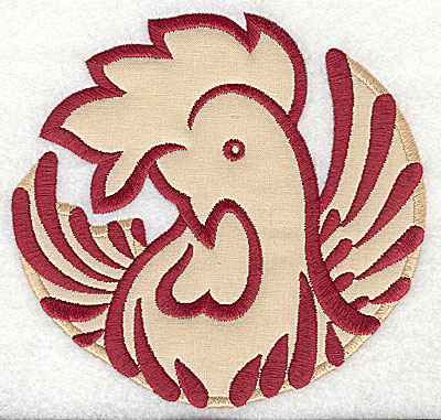 Embroidery Design: Rooster 3 applique4.97w x 5.18h