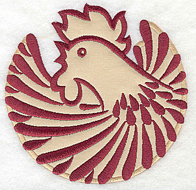 Embroidery Design: Rooster 4 applique4.97w x 4.99h