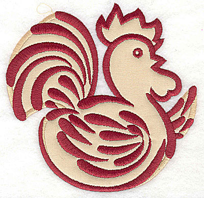 Embroidery Design: Rooster 9 applique4.96w x 4.95h