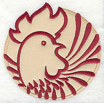 Embroidery Design: Rooster 10 applique4.98w x 4.94h