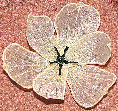 Embroidery Design: Lily 3D Flowers small4.12"w X 3.86"h