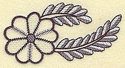 Embroidery Design: Blossom and vines 3.82w X 2.02h