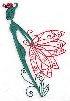 Embroidery Design: Flower Soul B large 3.30w X 4.93h
