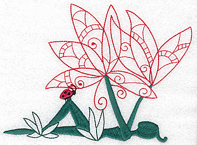 Embroidery Design: Flower Soul D large 6.66w X 4.94h