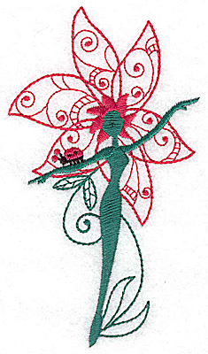Embroidery Design: Flower Soul E large 2.75w X 4.98h
