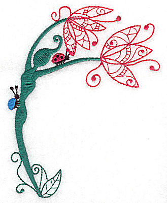 Embroidery Design: Flower Soul G large 3.92w X 4.98h