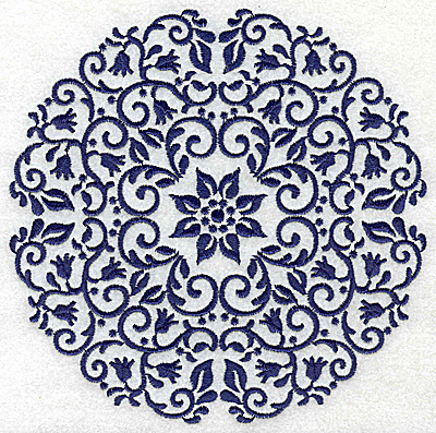 Embroidery Design: Fancy Circle C large 6.53w X 6.53h