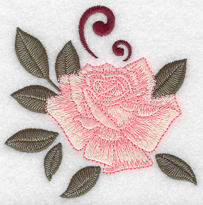 Embroidery Design: Rose  3.86w X 3.88h